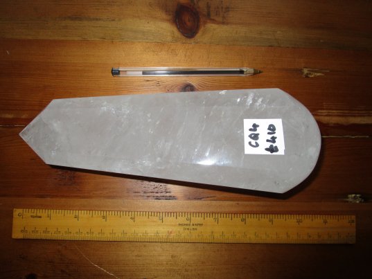 photo - large clear quartz crystal wand